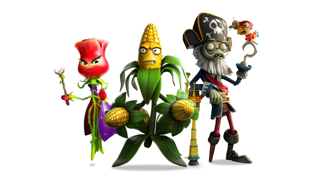 Algunos personajes de Plants Vs Zombies: Garden Warfare 2