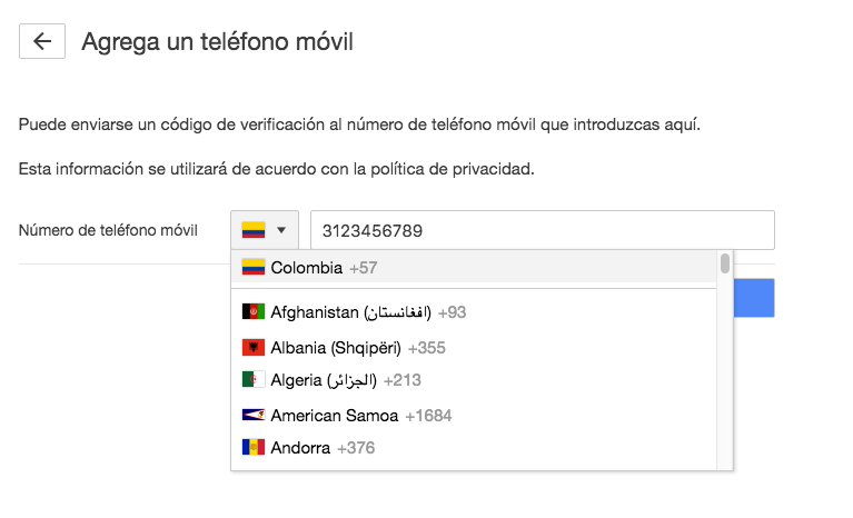 verificación en dos pasos