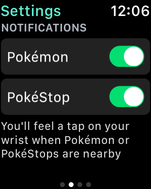 Pokémon Go en el Apple Watch