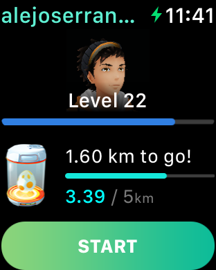 Pokémon Go en el Apple Watch