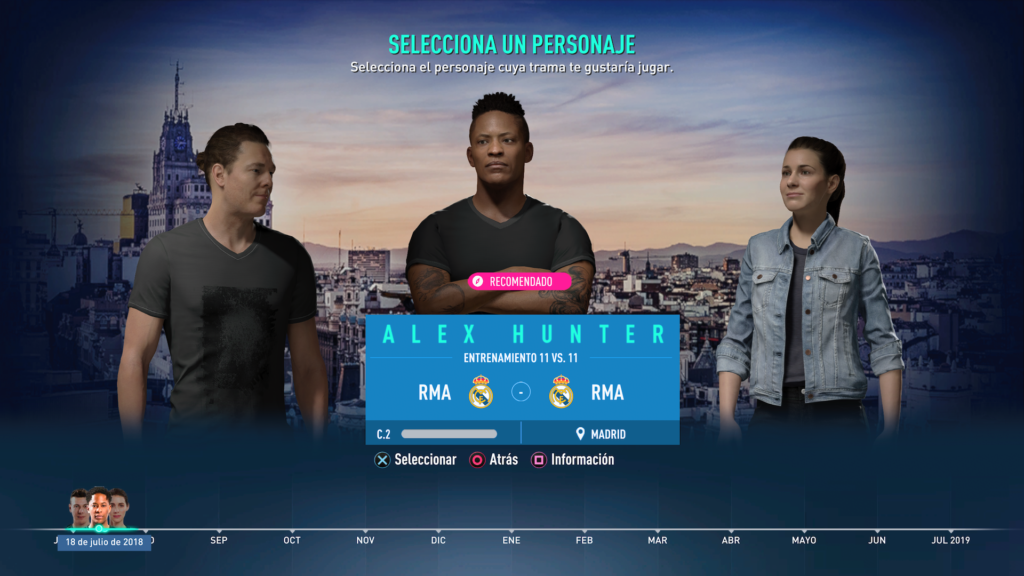 El modo historia de Alex Hunter en FIFA 19.